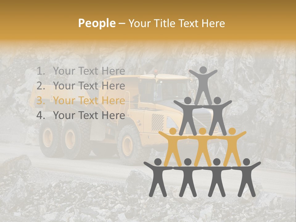 Machine Yellow Rock PowerPoint Template