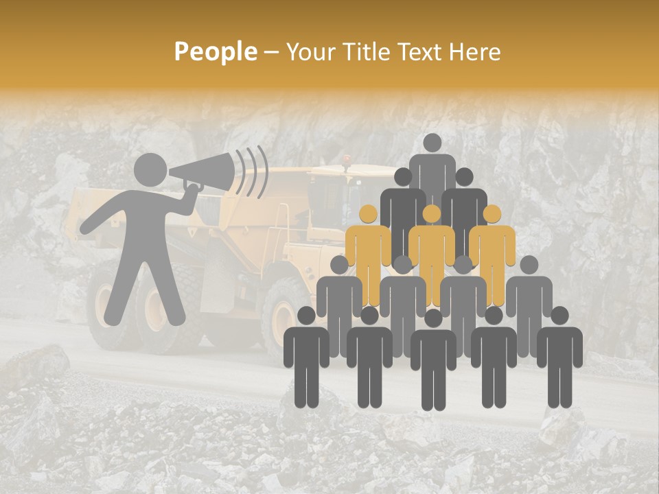 Machine Yellow Rock PowerPoint Template