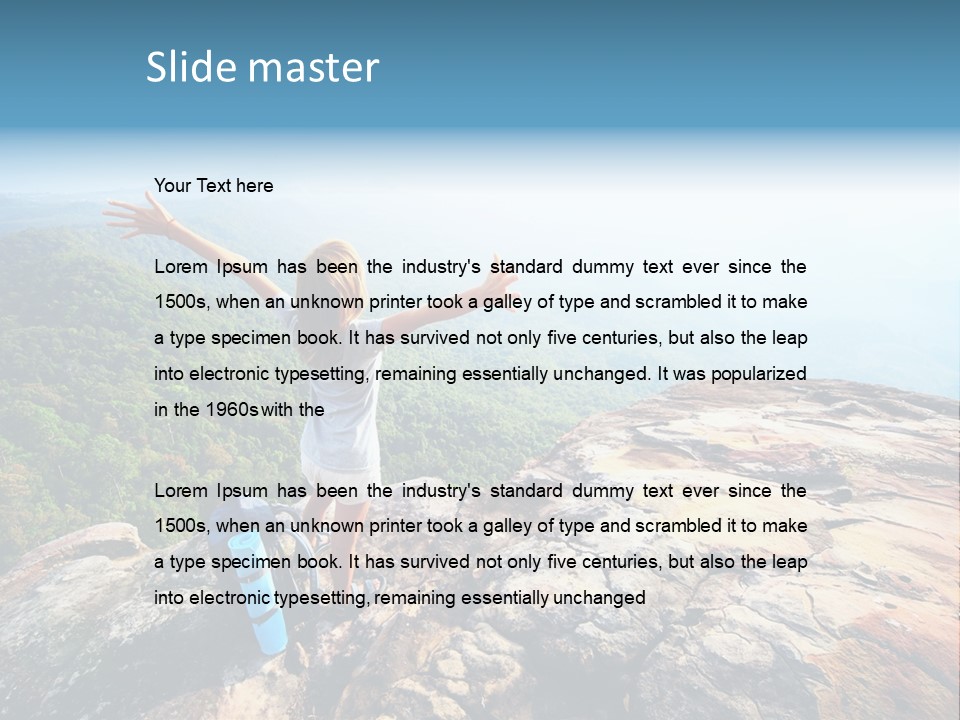 Hill Backpack Adventure PowerPoint Template