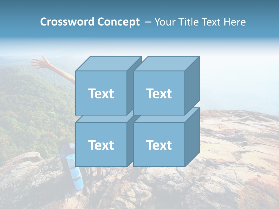 Hill Backpack Adventure PowerPoint Template