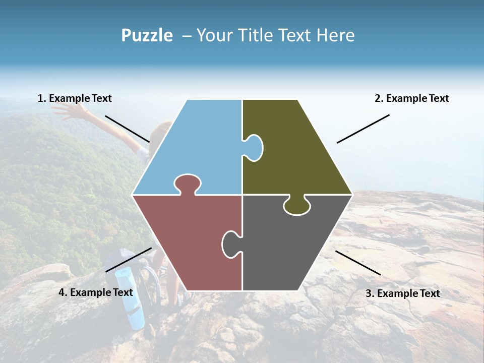 Hill Backpack Adventure PowerPoint Template