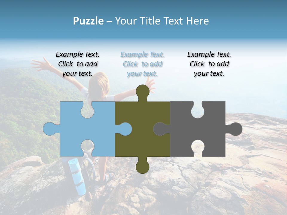 Hill Backpack Adventure PowerPoint Template