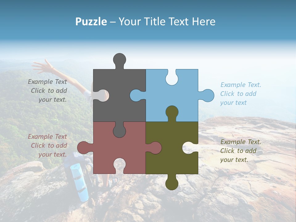 Hill Backpack Adventure PowerPoint Template