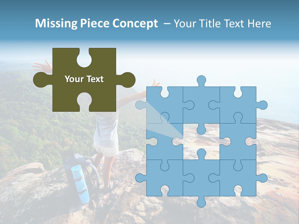 Hill Backpack Adventure PowerPoint Template