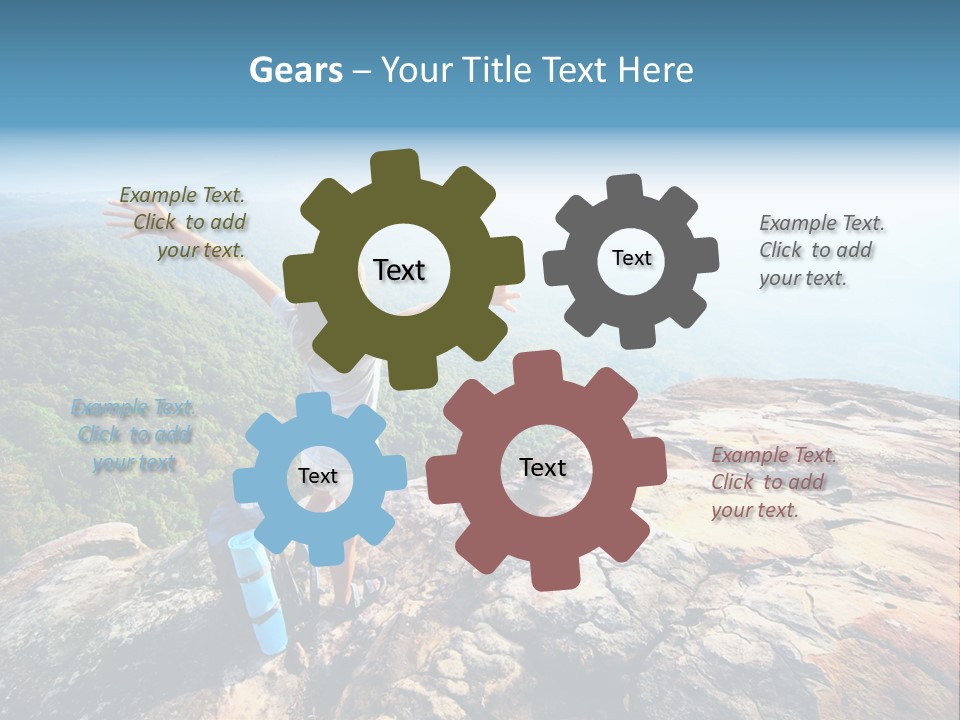 Hill Backpack Adventure PowerPoint Template