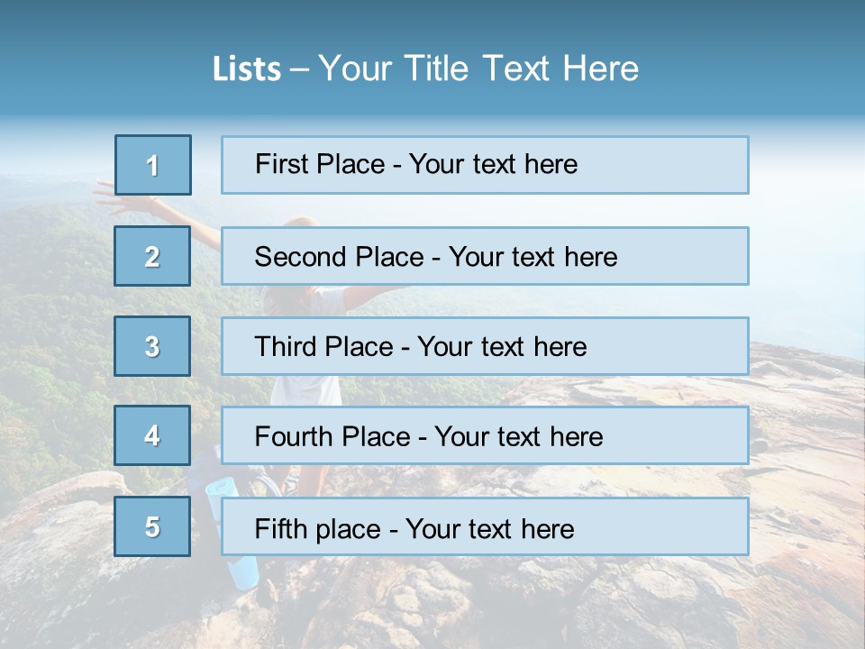 Hill Backpack Adventure PowerPoint Template
