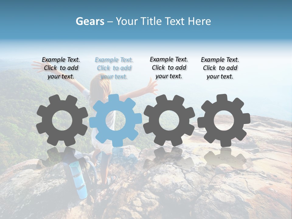 Hill Backpack Adventure PowerPoint Template