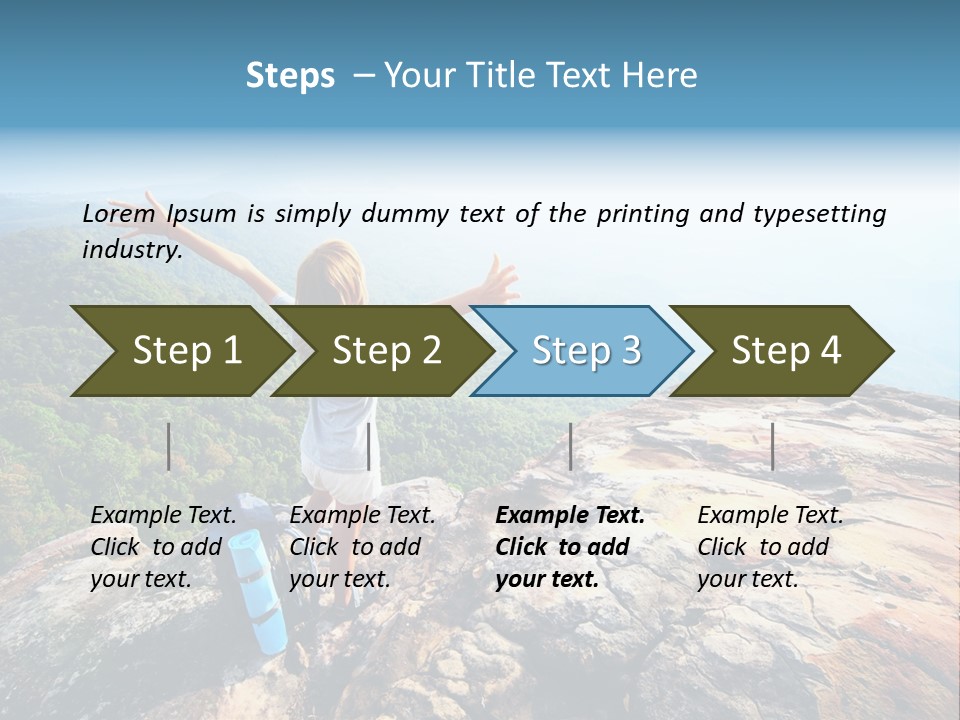 Hill Backpack Adventure PowerPoint Template