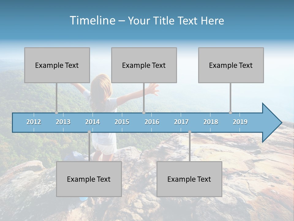 Hill Backpack Adventure PowerPoint Template