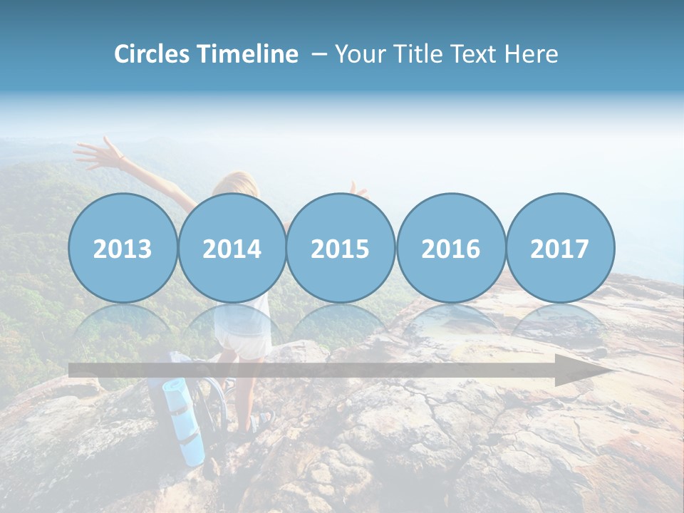 Hill Backpack Adventure PowerPoint Template