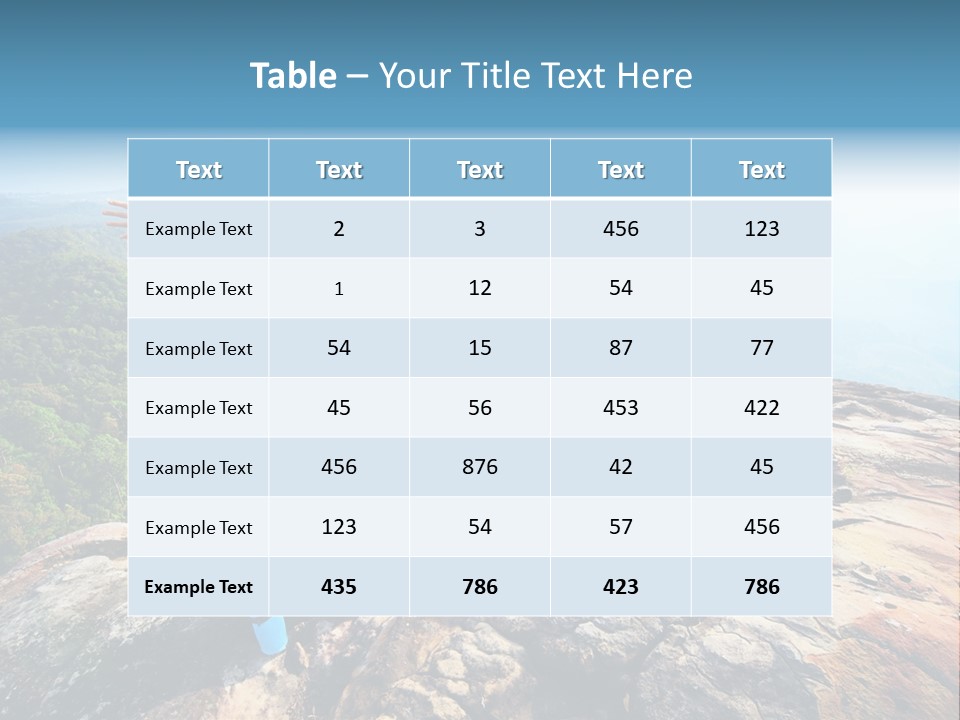 Hill Backpack Adventure PowerPoint Template