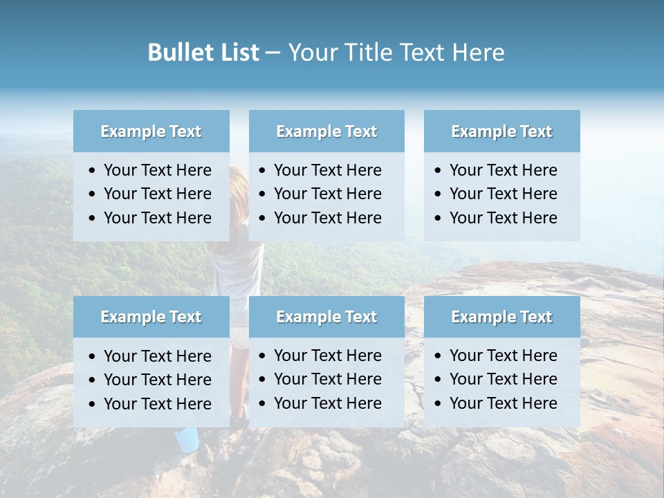 Hill Backpack Adventure PowerPoint Template