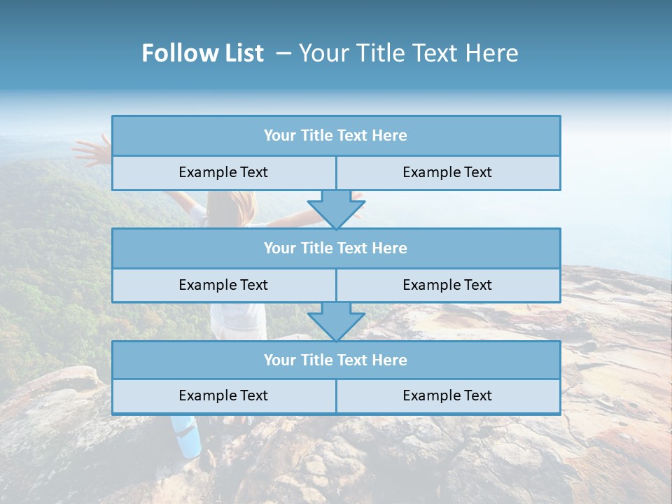 Hill Backpack Adventure PowerPoint Template