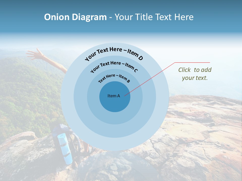 Hill Backpack Adventure PowerPoint Template