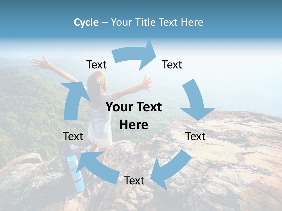 Hill Backpack Adventure PowerPoint Template