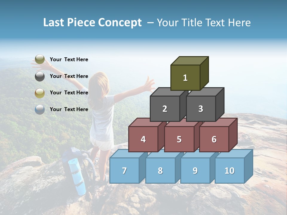 Hill Backpack Adventure PowerPoint Template