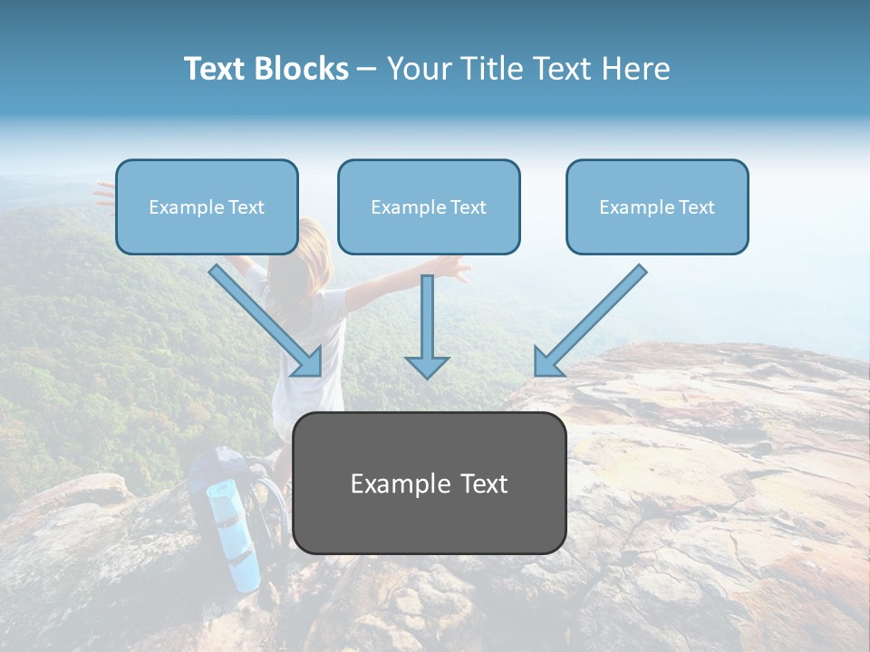 Hill Backpack Adventure PowerPoint Template