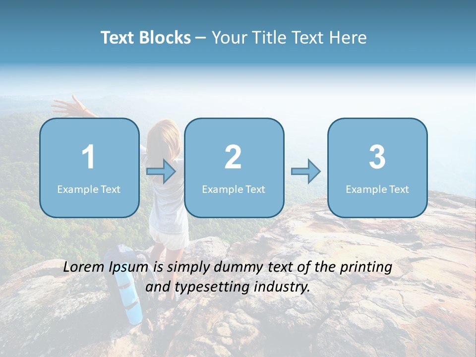 Hill Backpack Adventure PowerPoint Template