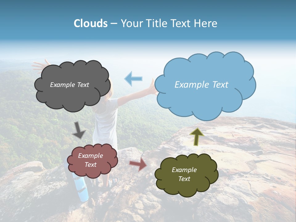 Hill Backpack Adventure PowerPoint Template