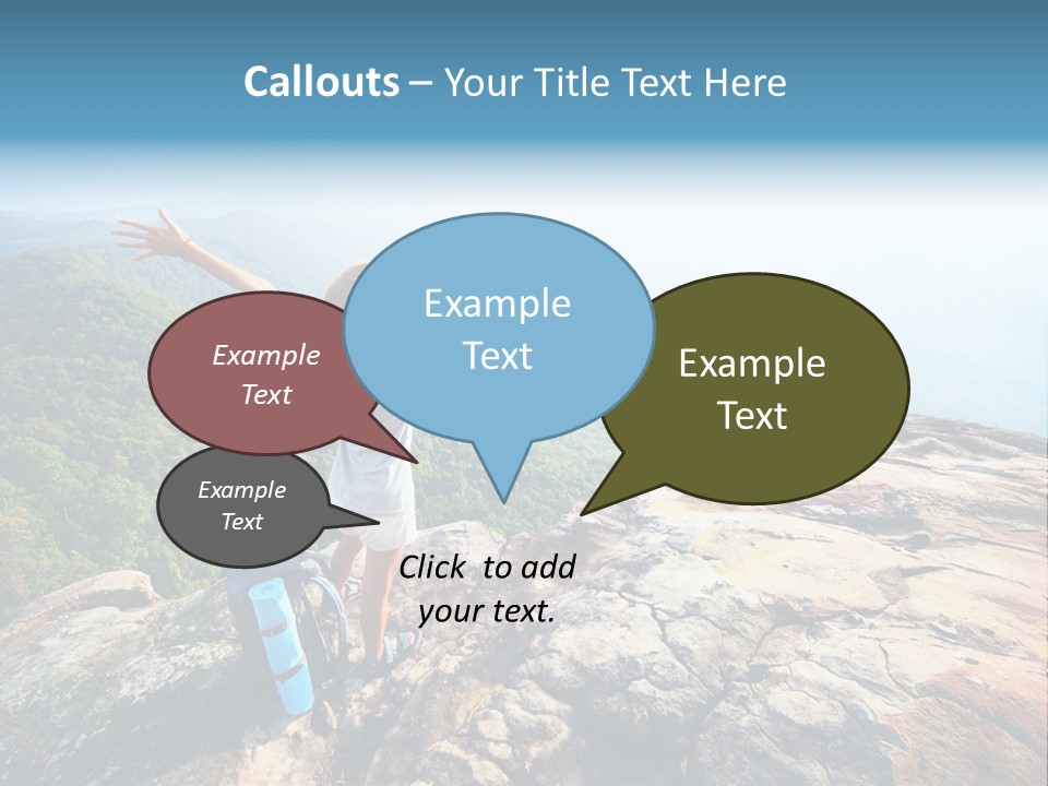 Hill Backpack Adventure PowerPoint Template