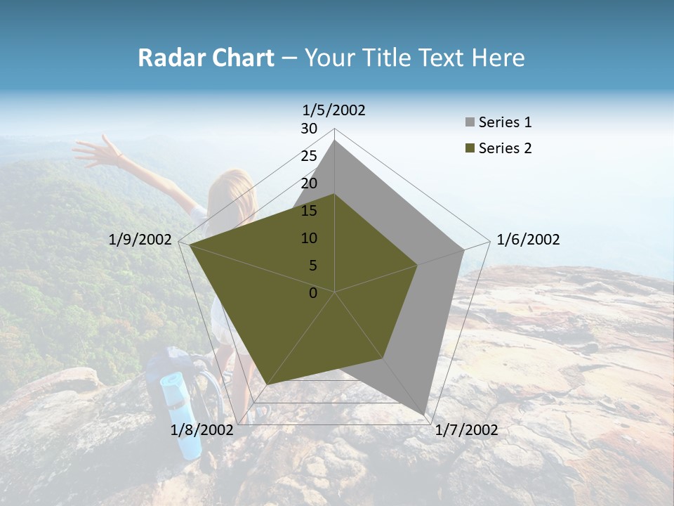 Hill Backpack Adventure PowerPoint Template
