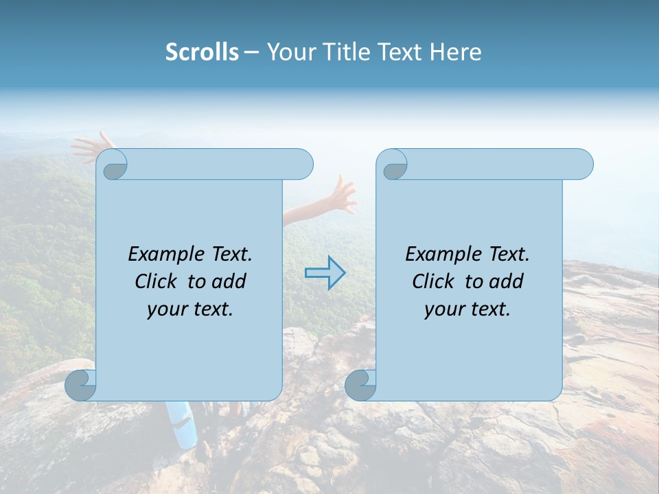 Hill Backpack Adventure PowerPoint Template