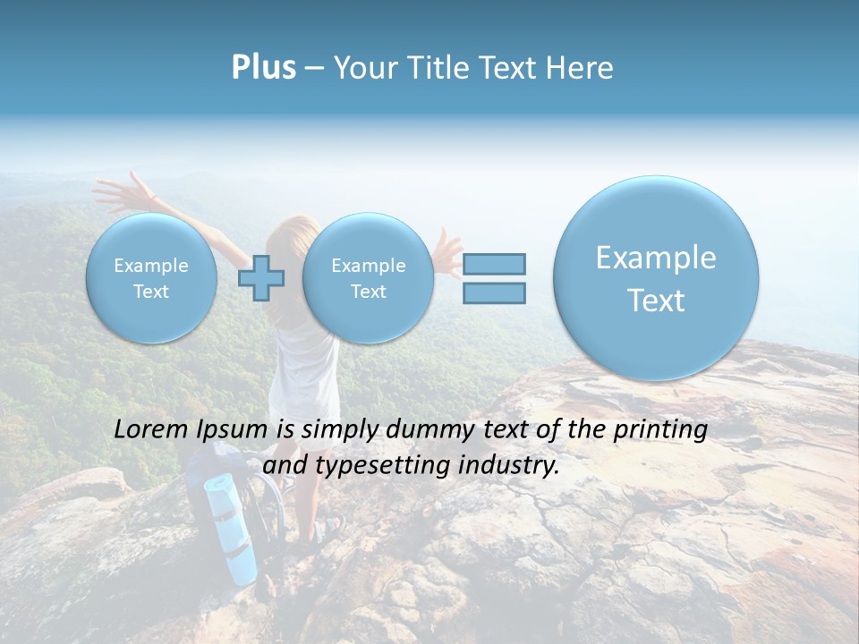 Hill Backpack Adventure PowerPoint Template