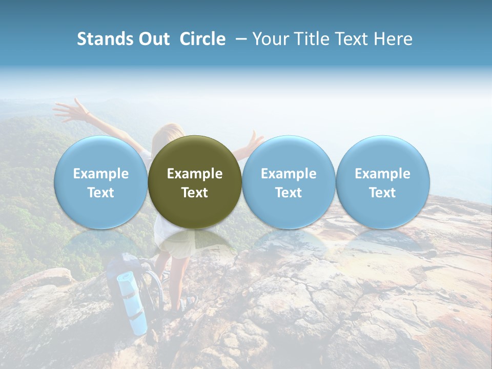 Hill Backpack Adventure PowerPoint Template