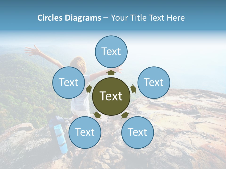 Hill Backpack Adventure PowerPoint Template