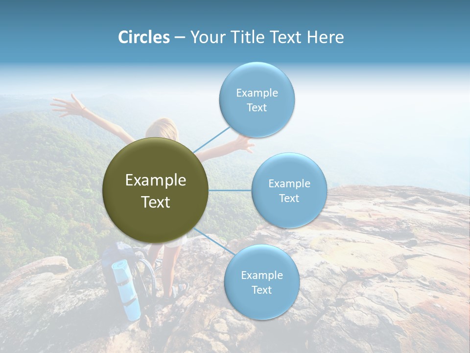 Hill Backpack Adventure PowerPoint Template