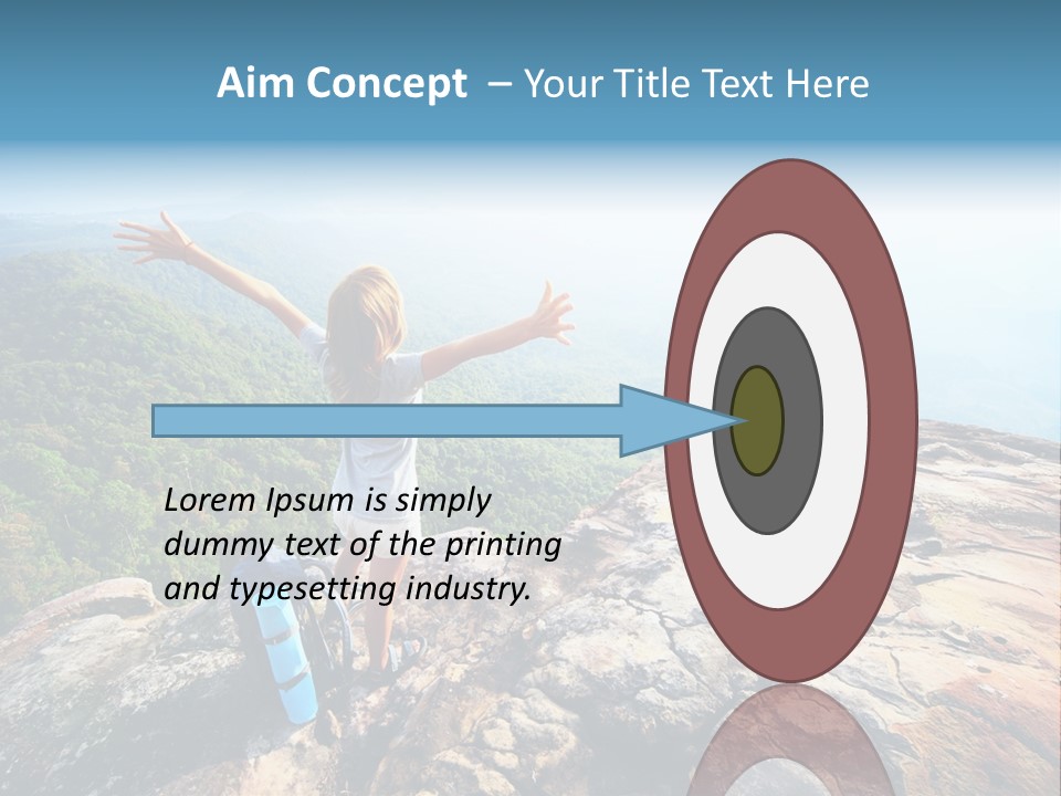 Hill Backpack Adventure PowerPoint Template