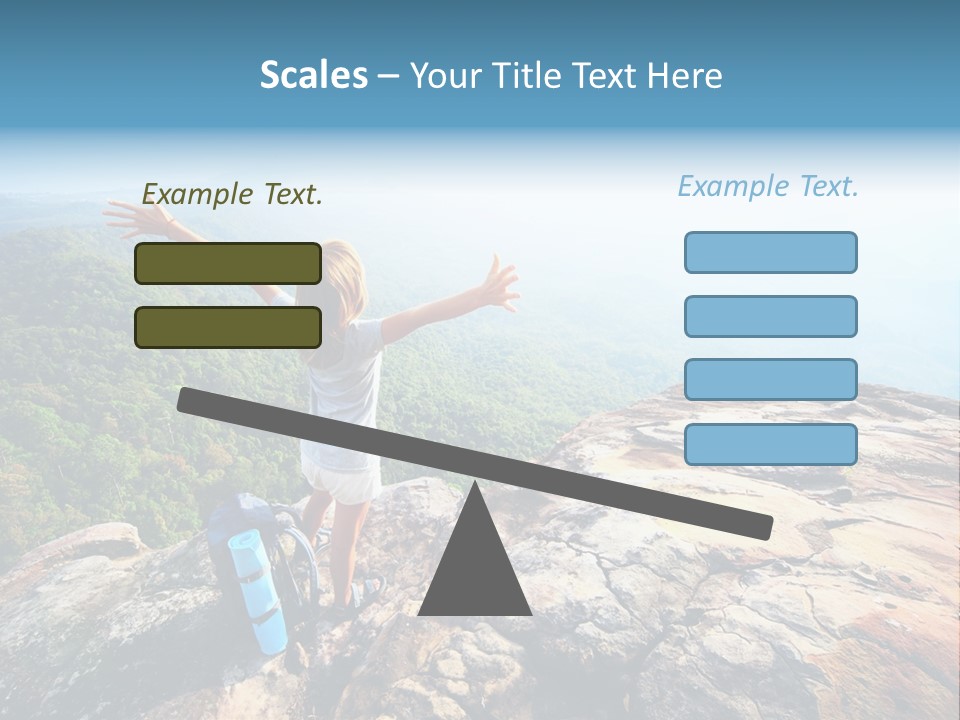 Hill Backpack Adventure PowerPoint Template