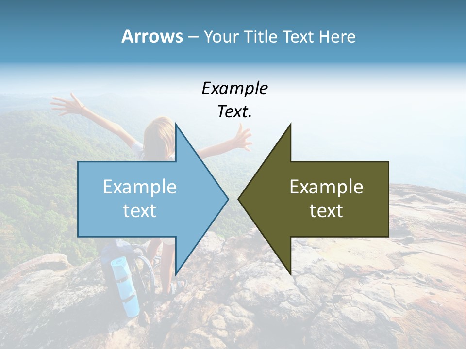 Hill Backpack Adventure PowerPoint Template