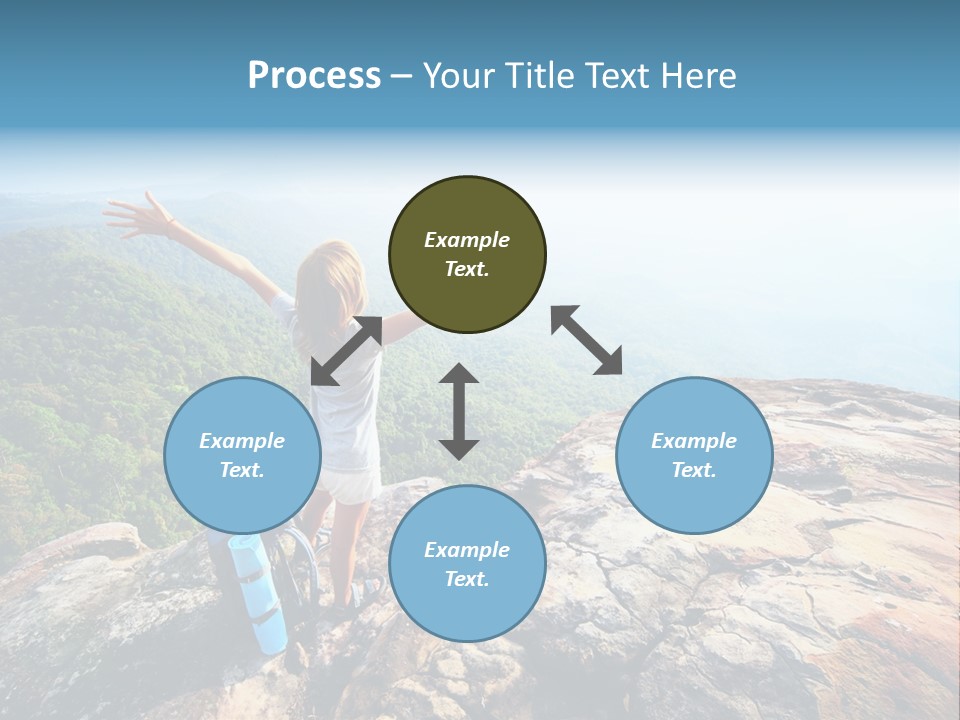 Hill Backpack Adventure PowerPoint Template