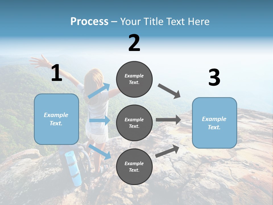 Hill Backpack Adventure PowerPoint Template