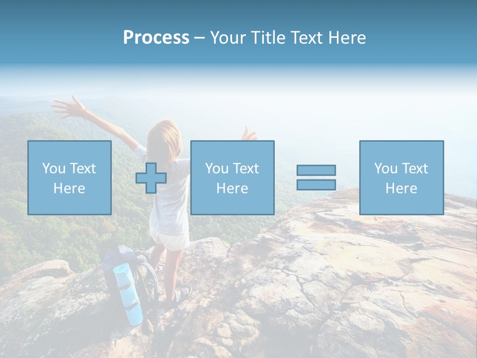 Hill Backpack Adventure PowerPoint Template