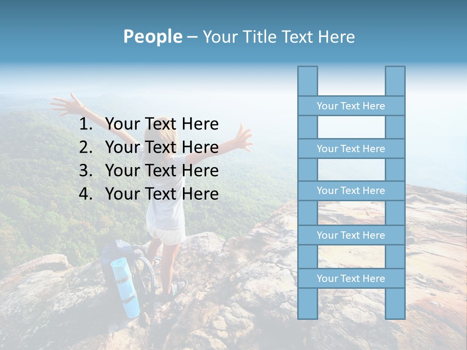 Hill Backpack Adventure PowerPoint Template