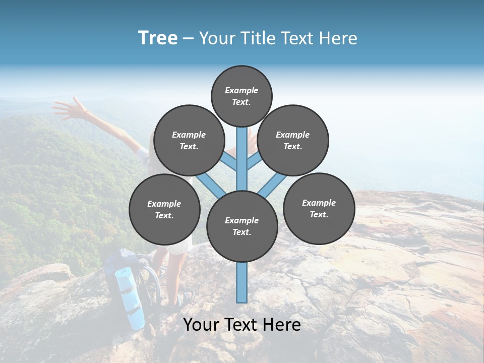 Hill Backpack Adventure PowerPoint Template