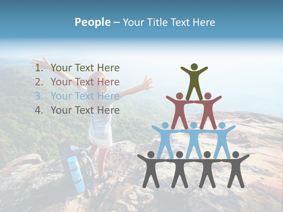 Hill Backpack Adventure PowerPoint Template