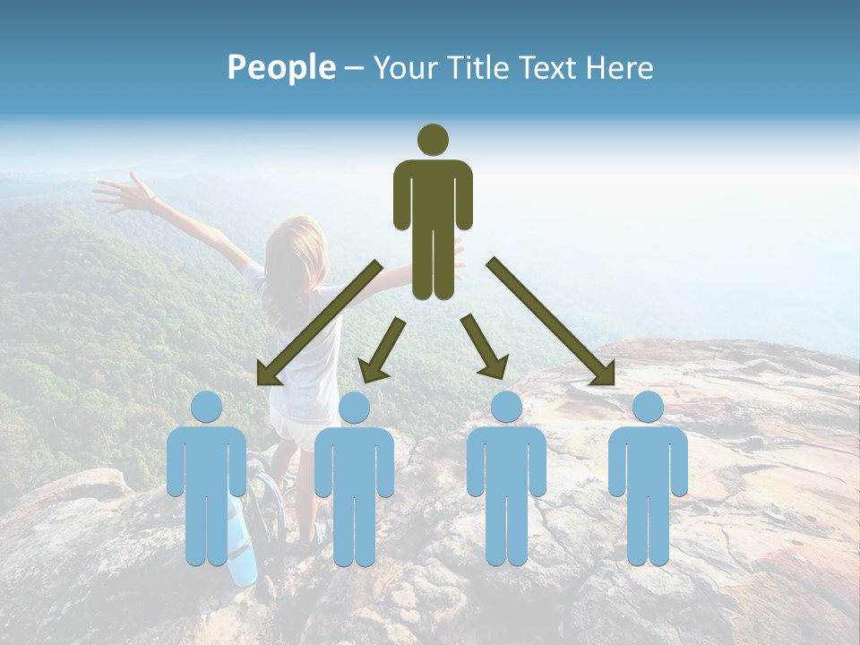 Hill Backpack Adventure PowerPoint Template