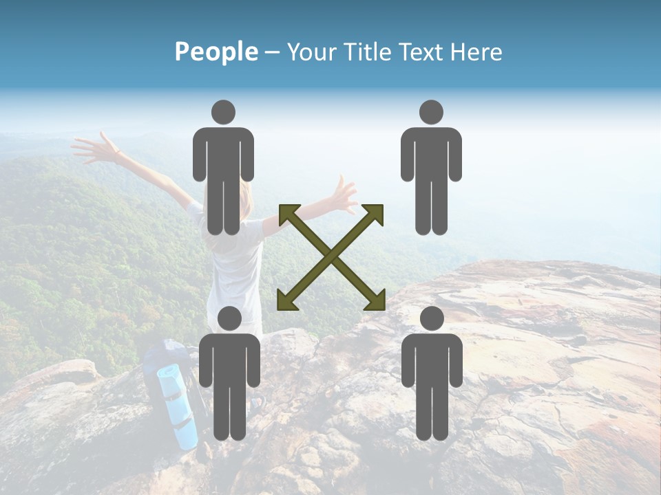 Hill Backpack Adventure PowerPoint Template