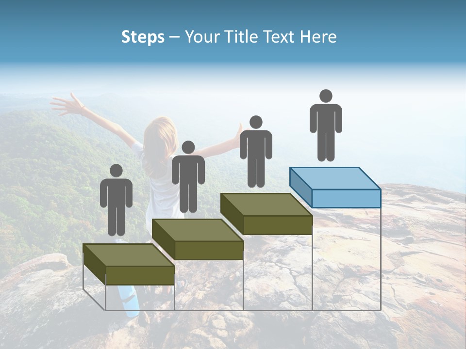 Hill Backpack Adventure PowerPoint Template