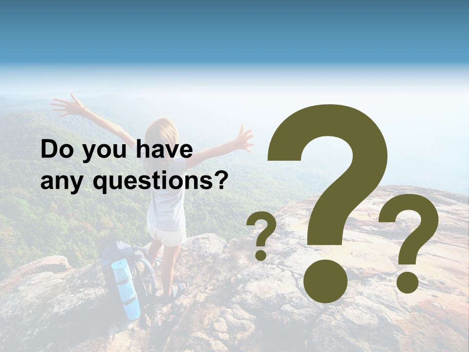 Hill Backpack Adventure PowerPoint Template