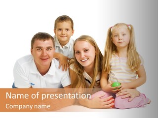 Little Affectionate Woman PowerPoint Template