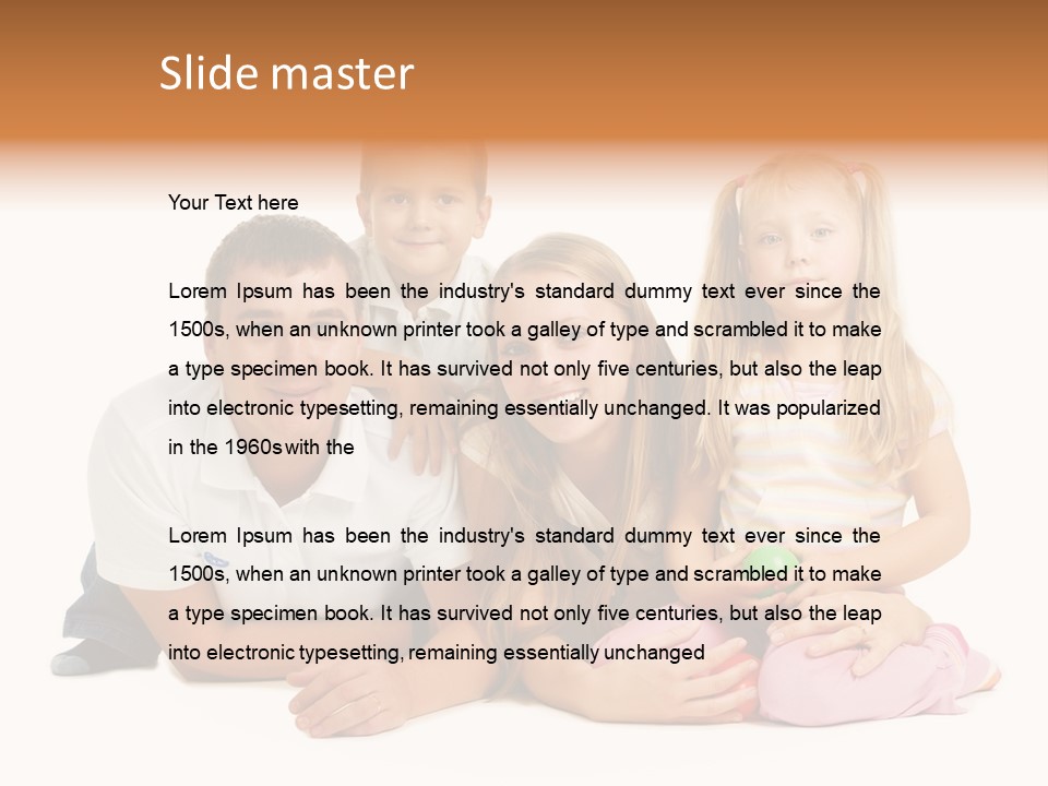 Little Affectionate Woman PowerPoint Template