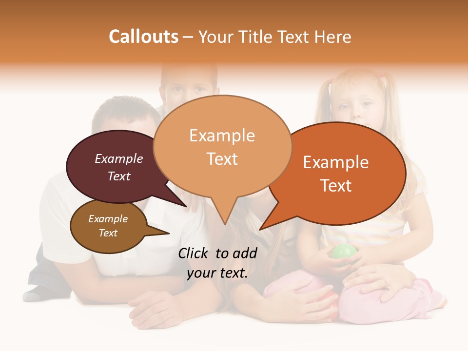 Little Affectionate Woman PowerPoint Template