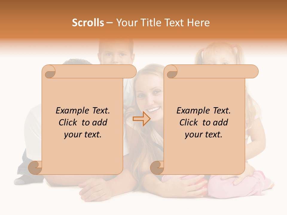 Little Affectionate Woman PowerPoint Template