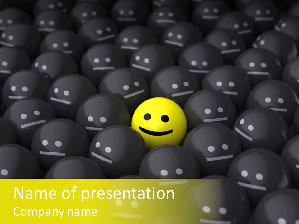 Crowd Optimist Smile PowerPoint Template