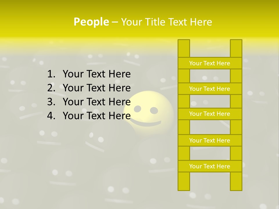 Crowd Optimist Smile PowerPoint Template