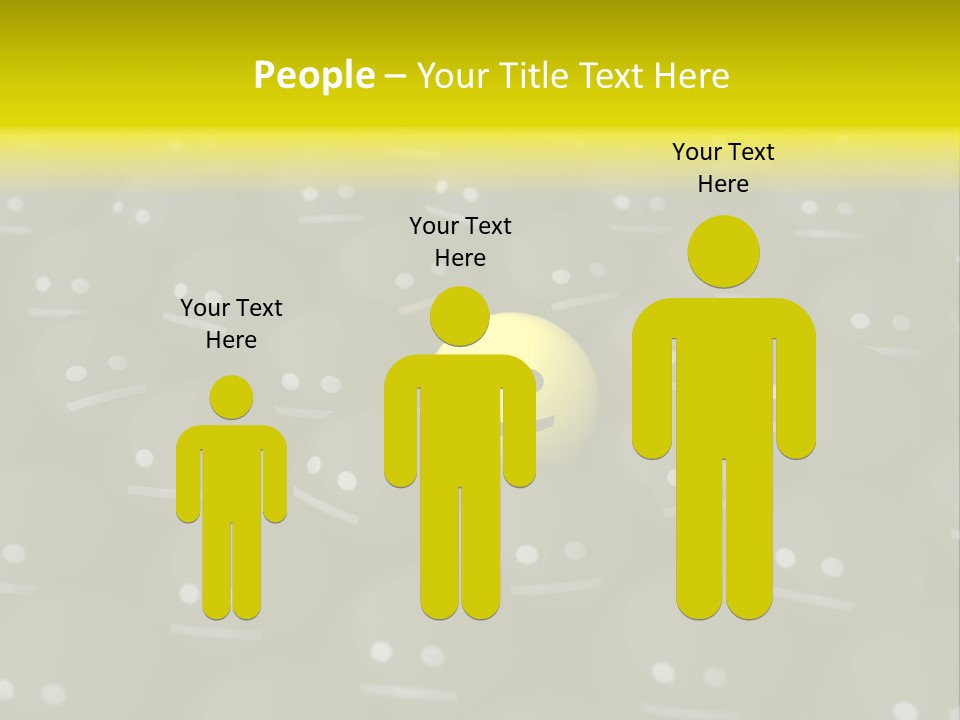 Crowd Optimist Smile PowerPoint Template